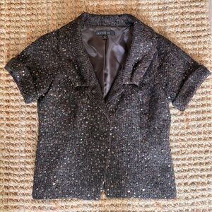 Lafayette 148 New York Black Sequin Blazer